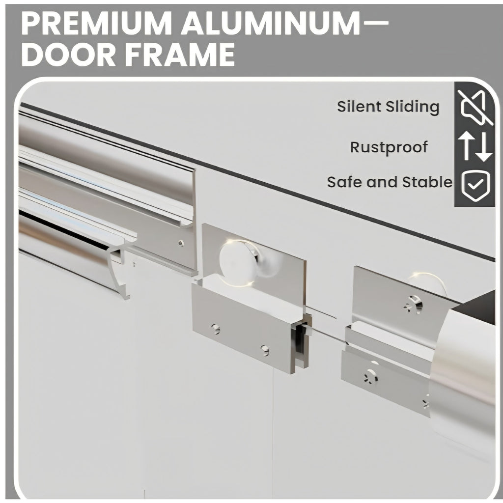 Bathtub Shower Doors, 57-60'' W x 57'' H, Semi-Frameless Double Sliding Tub Shower Door, 1/4 Inch