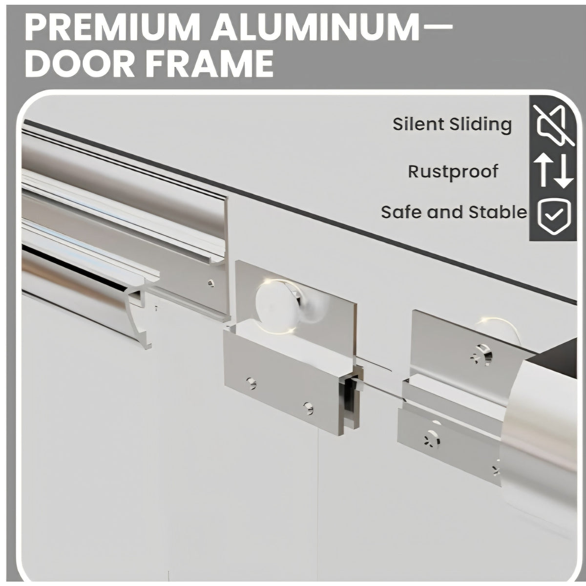 Bathtub Shower Doors, 57-60'' W x 57'' H, Semi-Frameless Double Sliding Tub Shower Door, 1/4 Inch