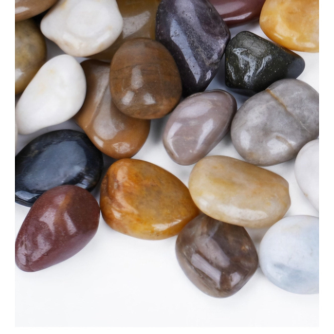 30 lbs River Rocks for Plants, 1-1/2 inch Decorative Garden Rocks Outdoor Landscaping