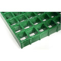 Fibergrate Corvex grating, Green, Grit-Top, 1-1/2 thick, 4' wide, 8' long, 1-1/2 x 1-1/2 Openings
