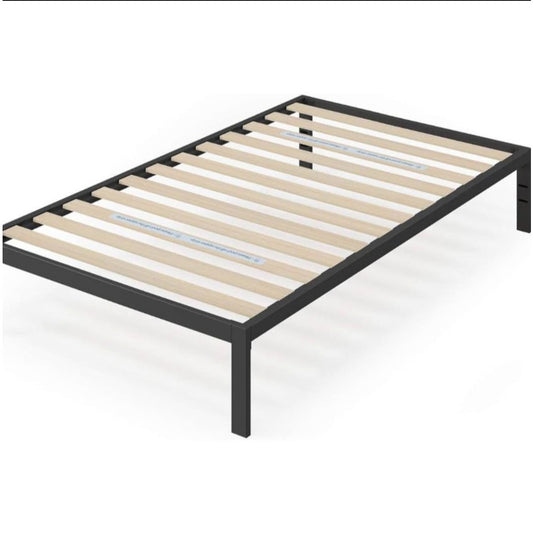 Zinus Mia Metal Platform Bed Frame Futon Mattress, Twin, Black