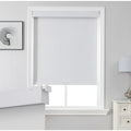 Joydeco No Drill Blackout Shades, Free-Stop Cordless Roller Shades, White 70" W x 75" H)