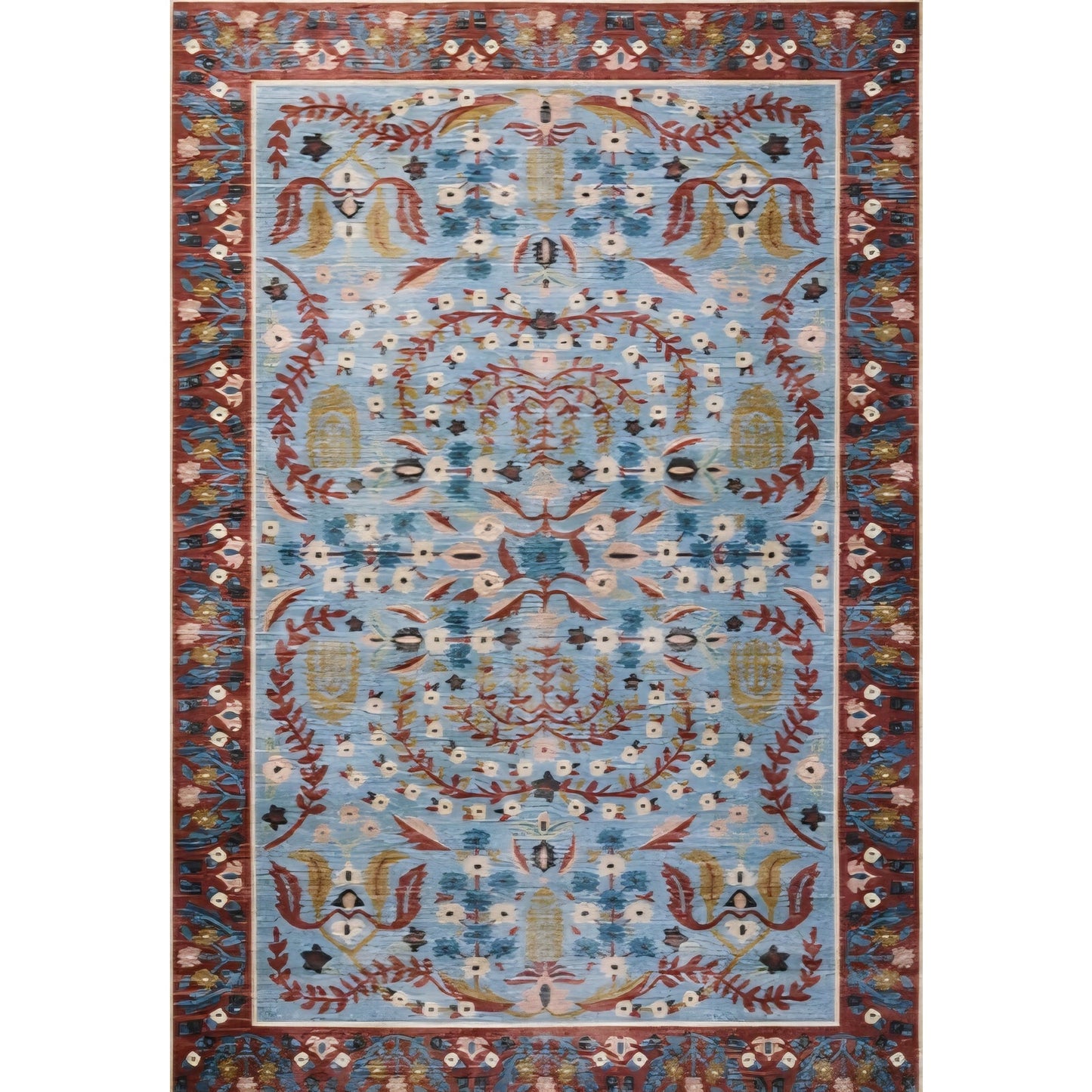 Loloi Rifle Paper Co. Canopy Collection CNP-03 Red/Blue 8'-6" x 11'-6" Area Rug