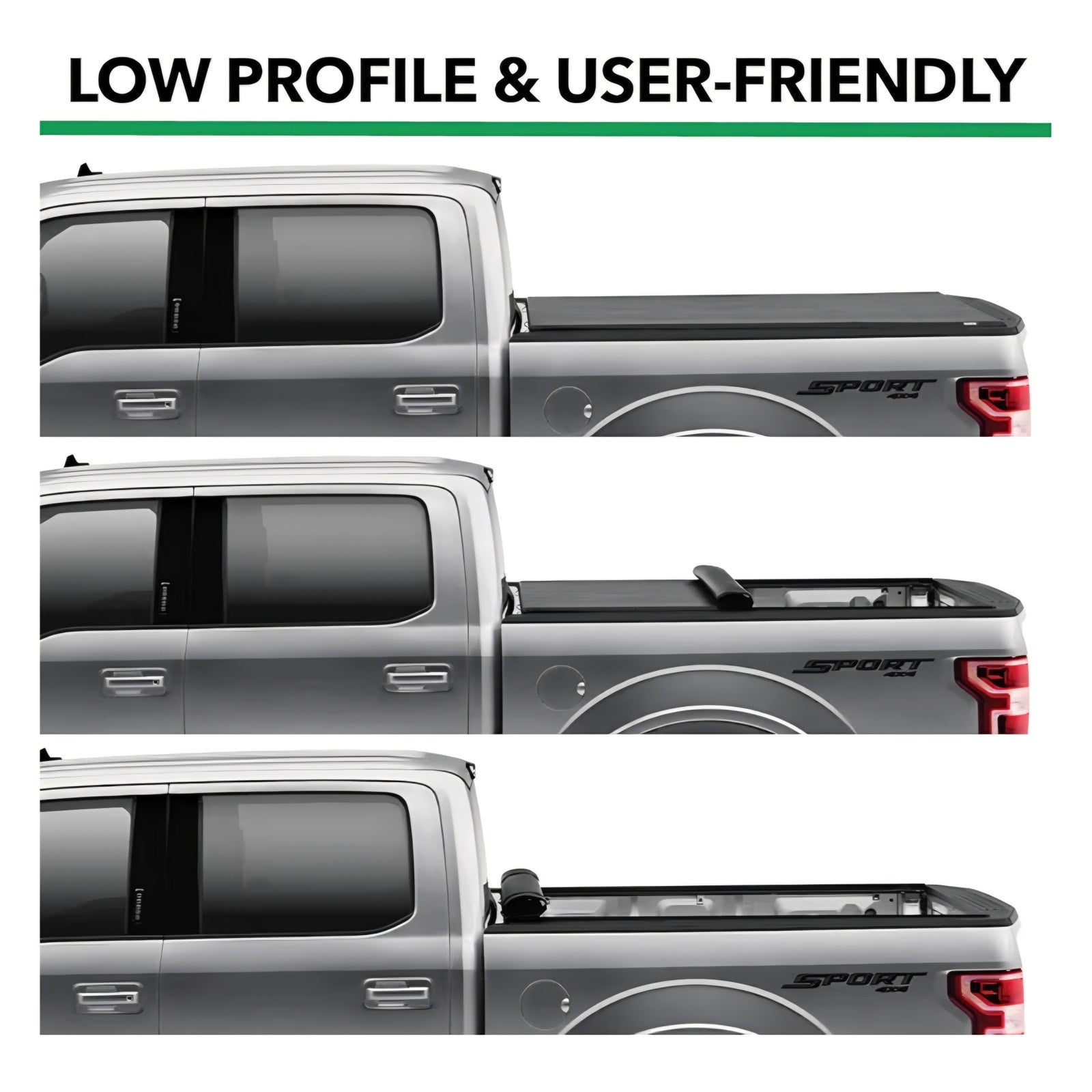 Gator ETX Soft Roll Up Truck Bed Tonneau Cover | 53306 | Fits 2004 - 2014 Ford F-150 5' 7" Bed (67"
