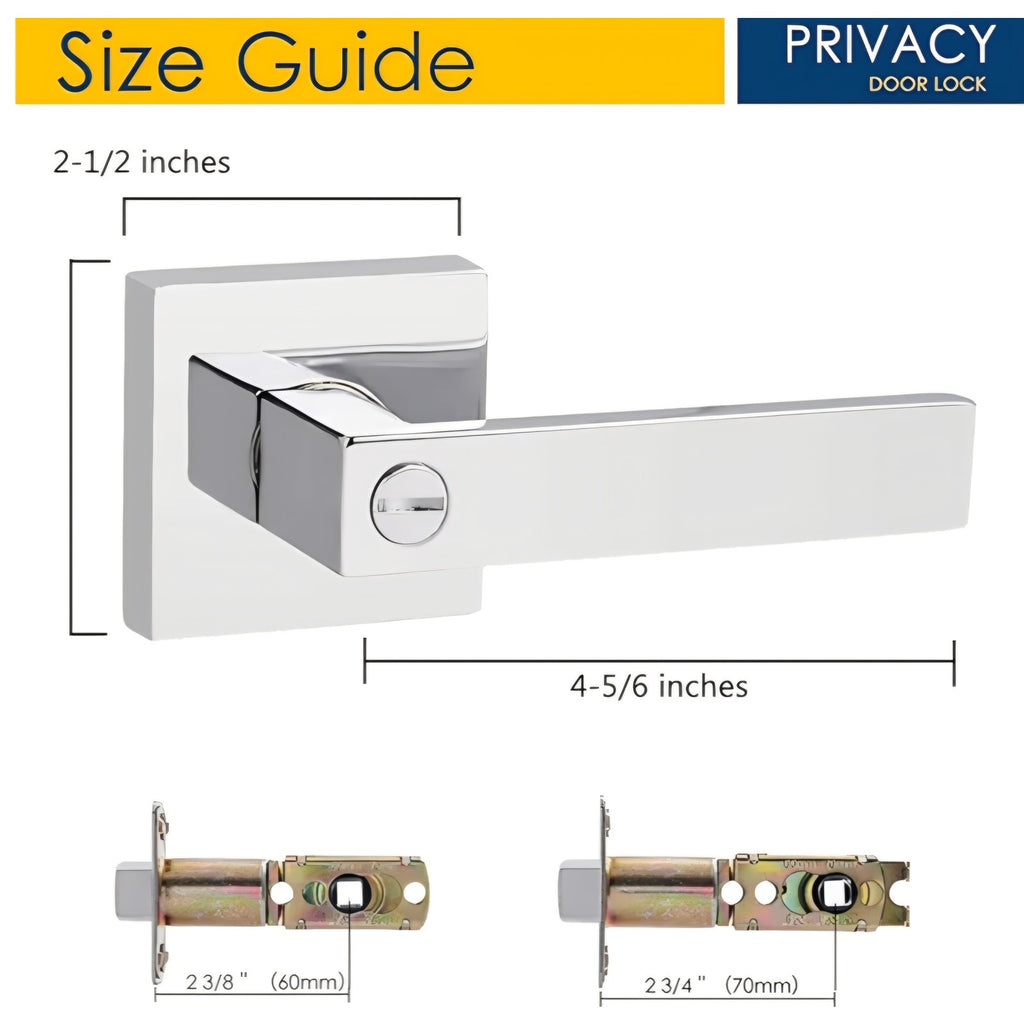 6 Pack Privacy Door Lever, Keyless Interior Door Handle with Lock