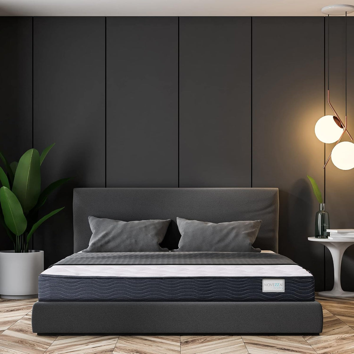 Novezza Queen Home 10 In Hybrid Support Mattress-in-a-Box/CertiPUR-US Cert. Foam, 80"Lx60"Wx10"Th