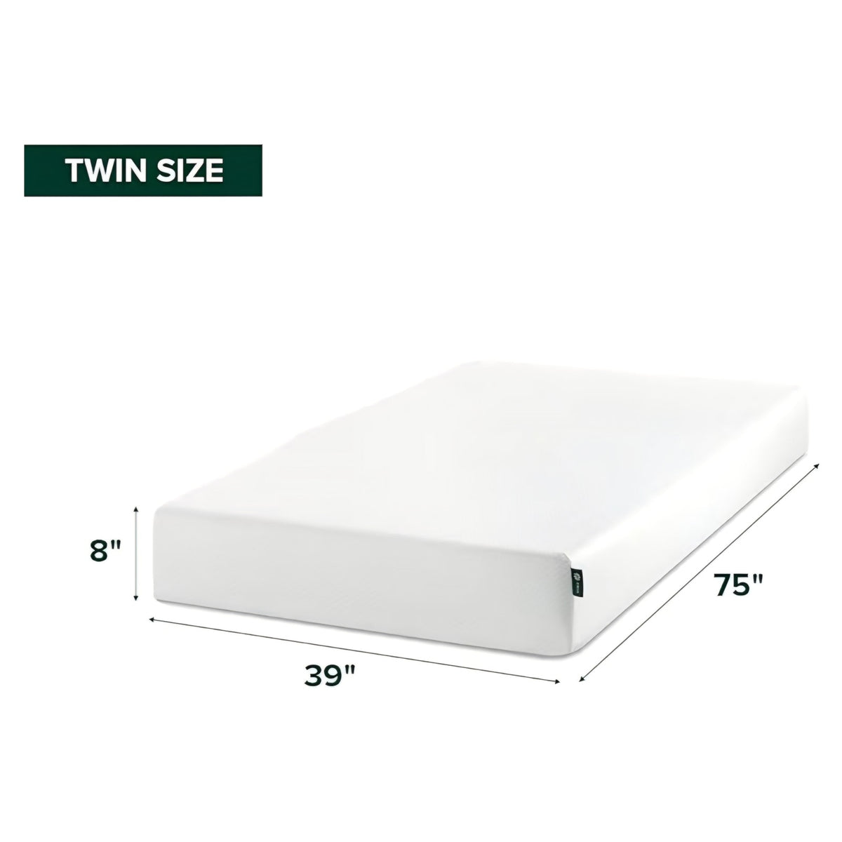 Zinus 8 Inch Twin Green Tea Memory Foam Mattress [New Version], Fiberglass Free
