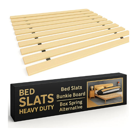 Queen Size Bunkie Board – Heavy Duty Horizontal Bed Slats & Wooden Support Board