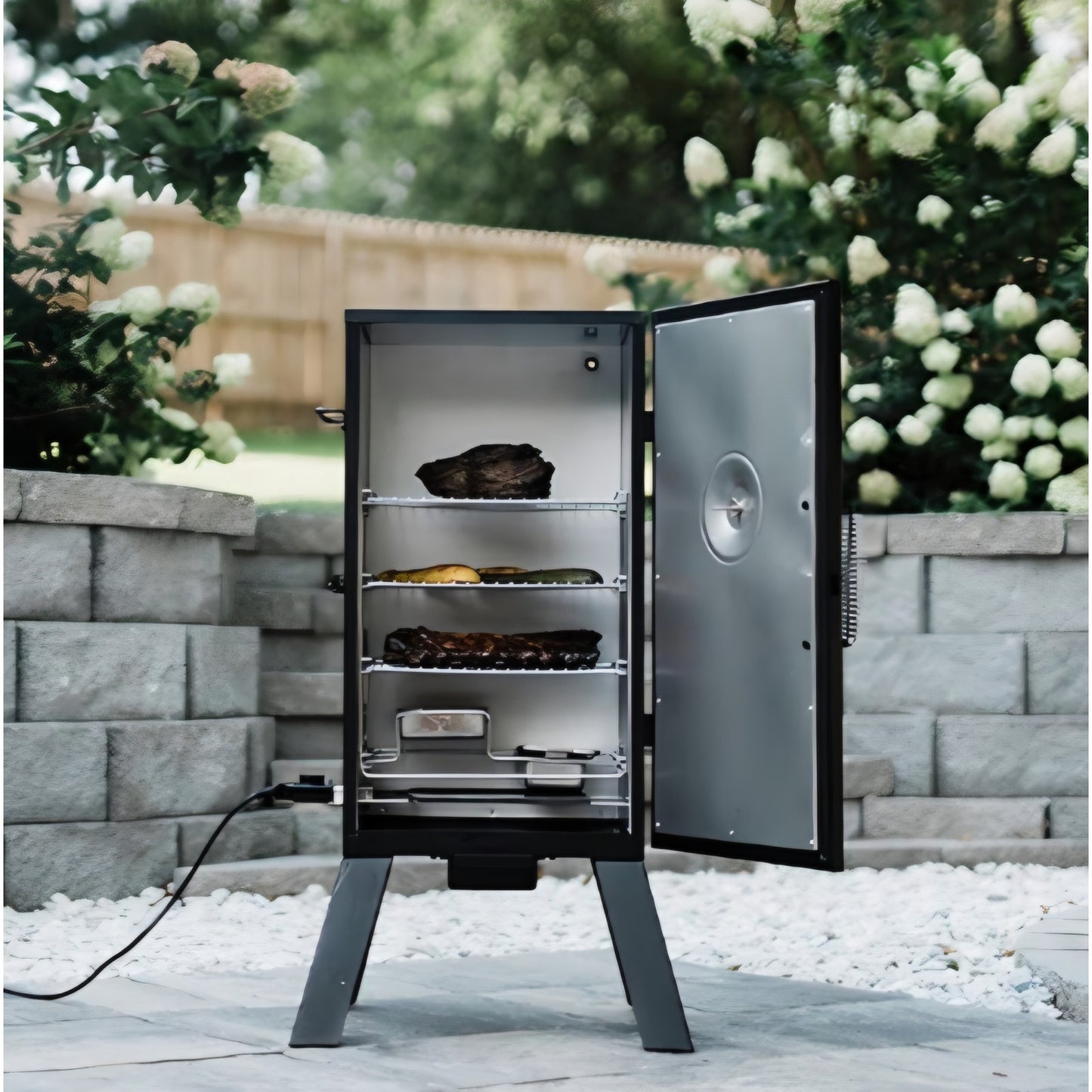 Masterbuilt® 30-inch Electric Vertical BBQ Smoker with Analog Temperature Control