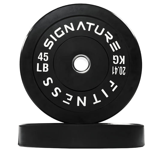 2" Olympic Bumper Plate Weight Plates with Steel Hub, 45LB, Pair