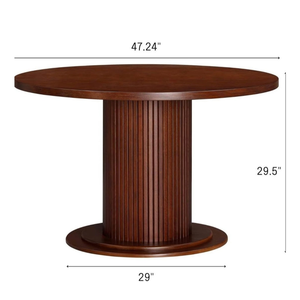 NTC Summit 47 Inch Modern Design, Round Dinner Table for Dining Room, Living Room Furniture, Effortless