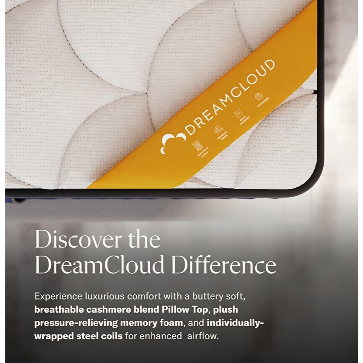 DreamCloud Premier Rest 16" Cal King Mattress - Luxury Hybrid Memory Foam