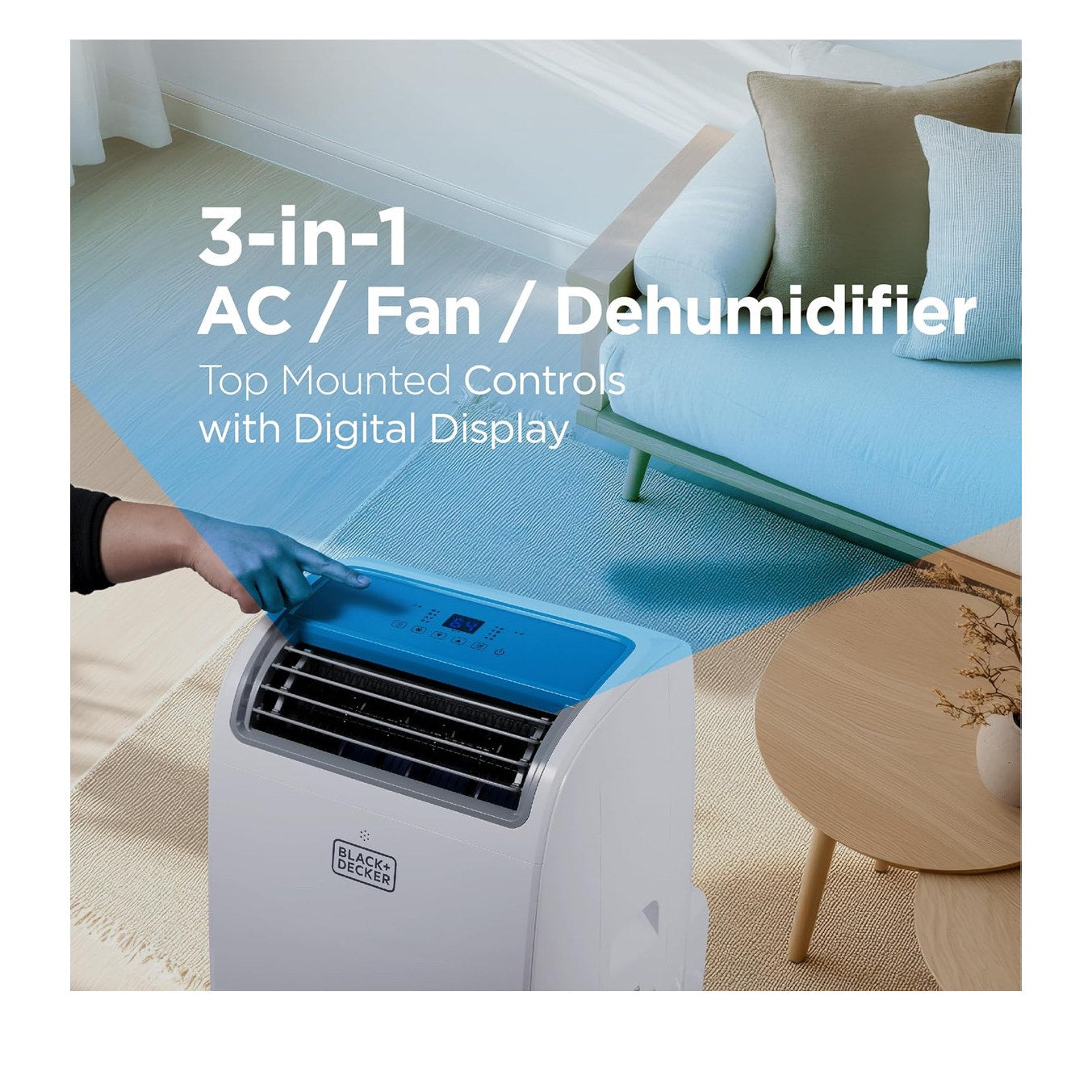 BLACK+DECKER Smart Portable Air Conditioner, 14,000 BTU (10,200 BTU SACC)