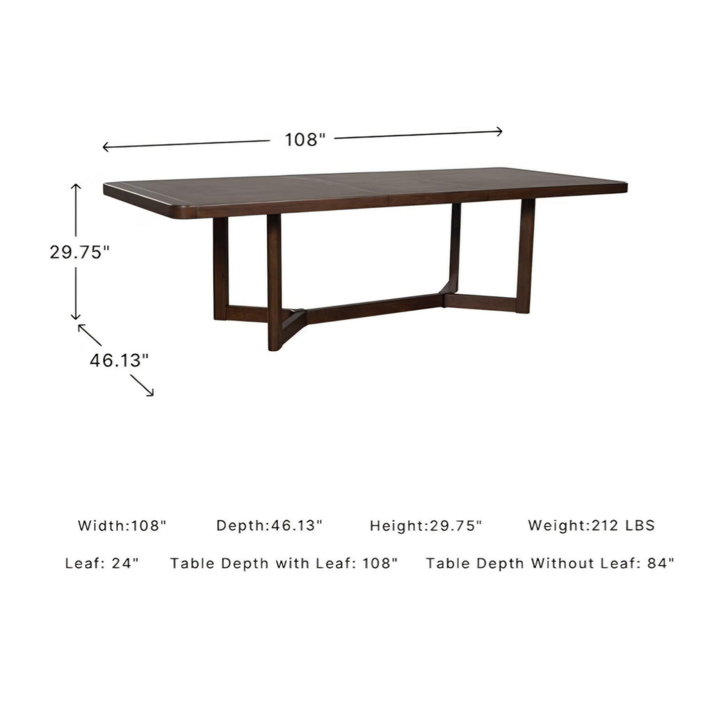 Seats 8 Signature Design by Ashley Yingden 1-Piece Extendable Dining Table, Brown