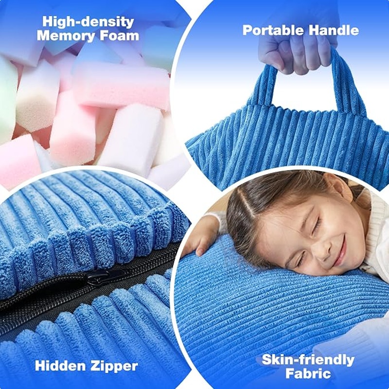 Hobestluk 4.5FT Bean Bag Chair Giant Bean Bag Chair with Filler Included Adult, Jumbo, Blue