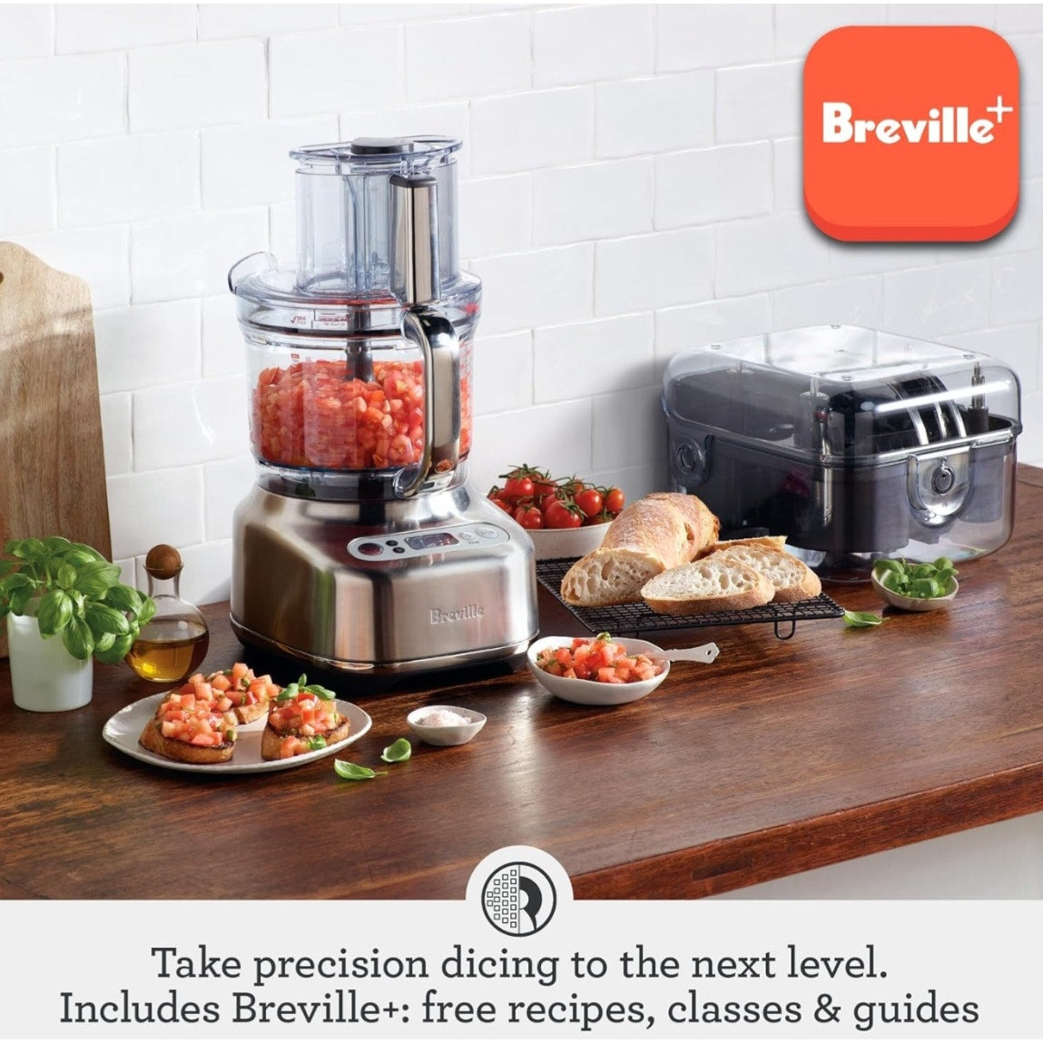 Breville BFP838 Paradice 16 Cup Food Processor and Dicer, Large, Brushed Stainless Steel