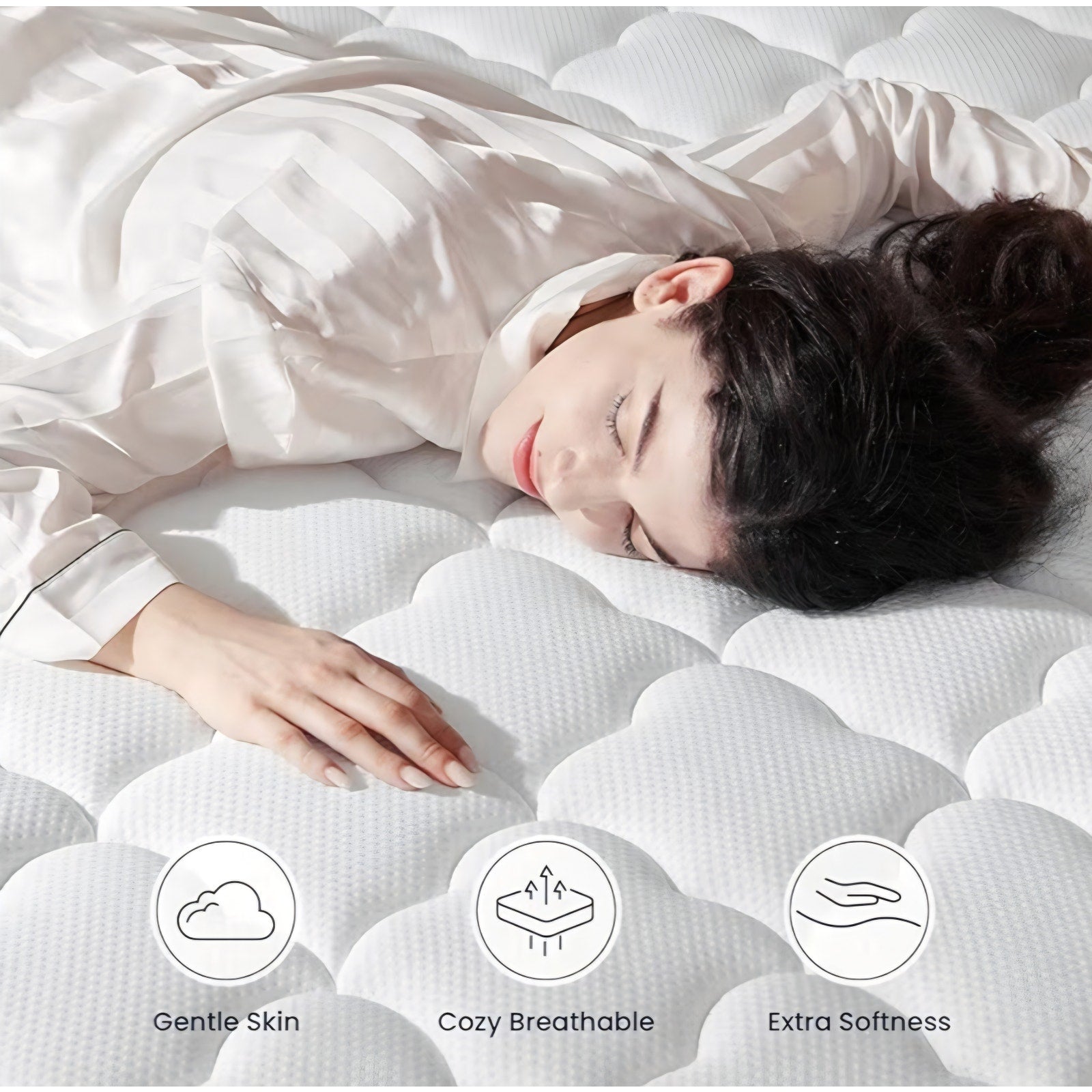 Twin Size Mattress, 12 Inch Gel Memory Foam Sprung Hybrid Mattress, Cooling and Pressure Relief