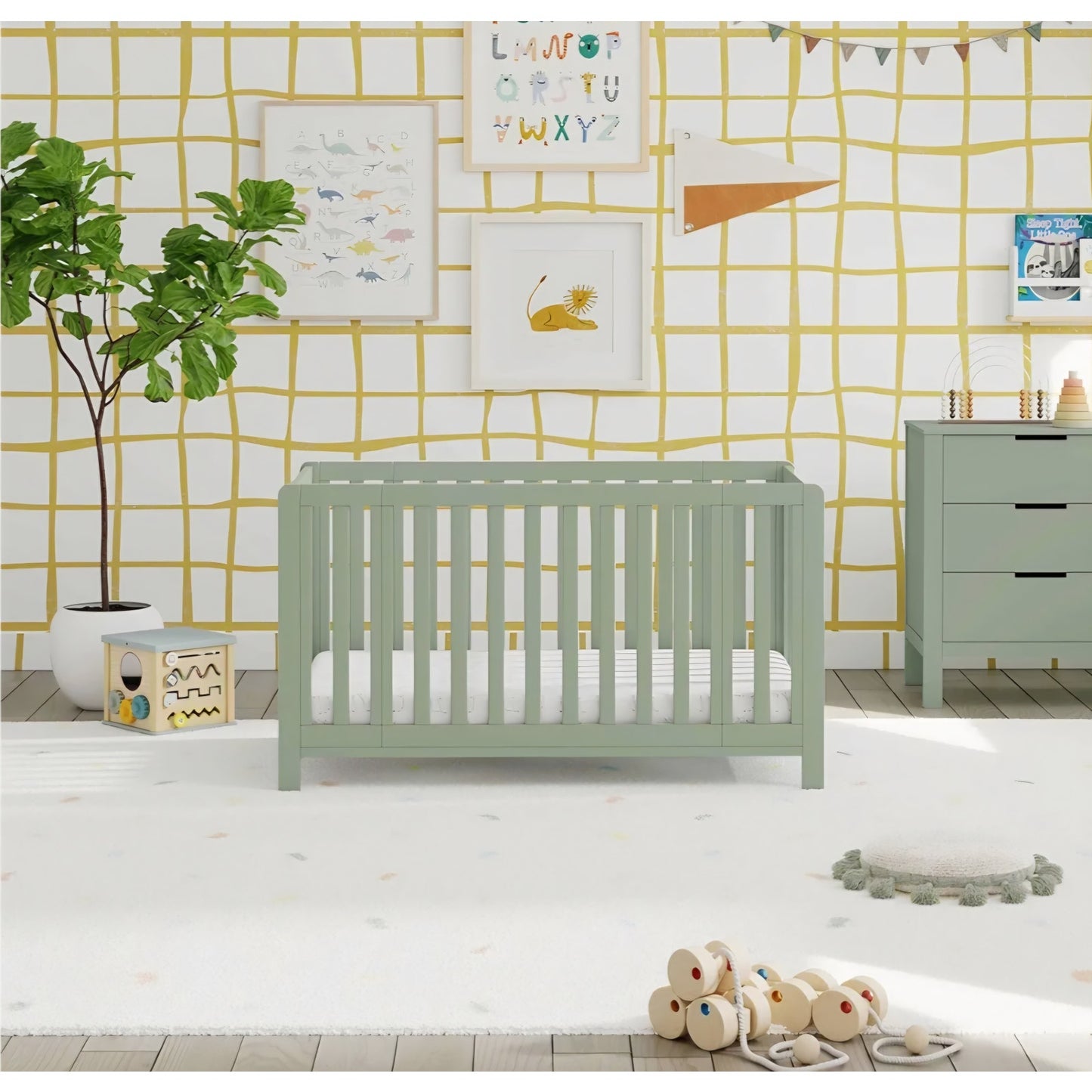 Carter's by DaVinci Colby Grow 6-in-1 Convertible Crib - Portable Bassinet, Full-Size Baby Crib w