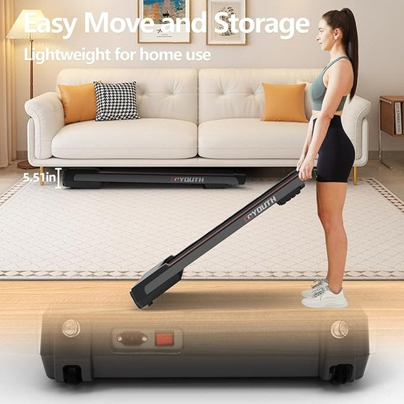 GOYOUTH 2 in 1 Electric Treadmill Motorized Exercise Machine with Wireless Speaker, LED Display