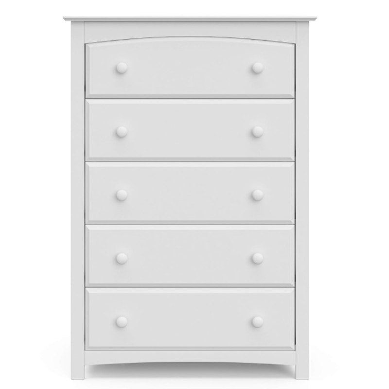 Storkcraft Kenton 5 Drawer Dresser, White