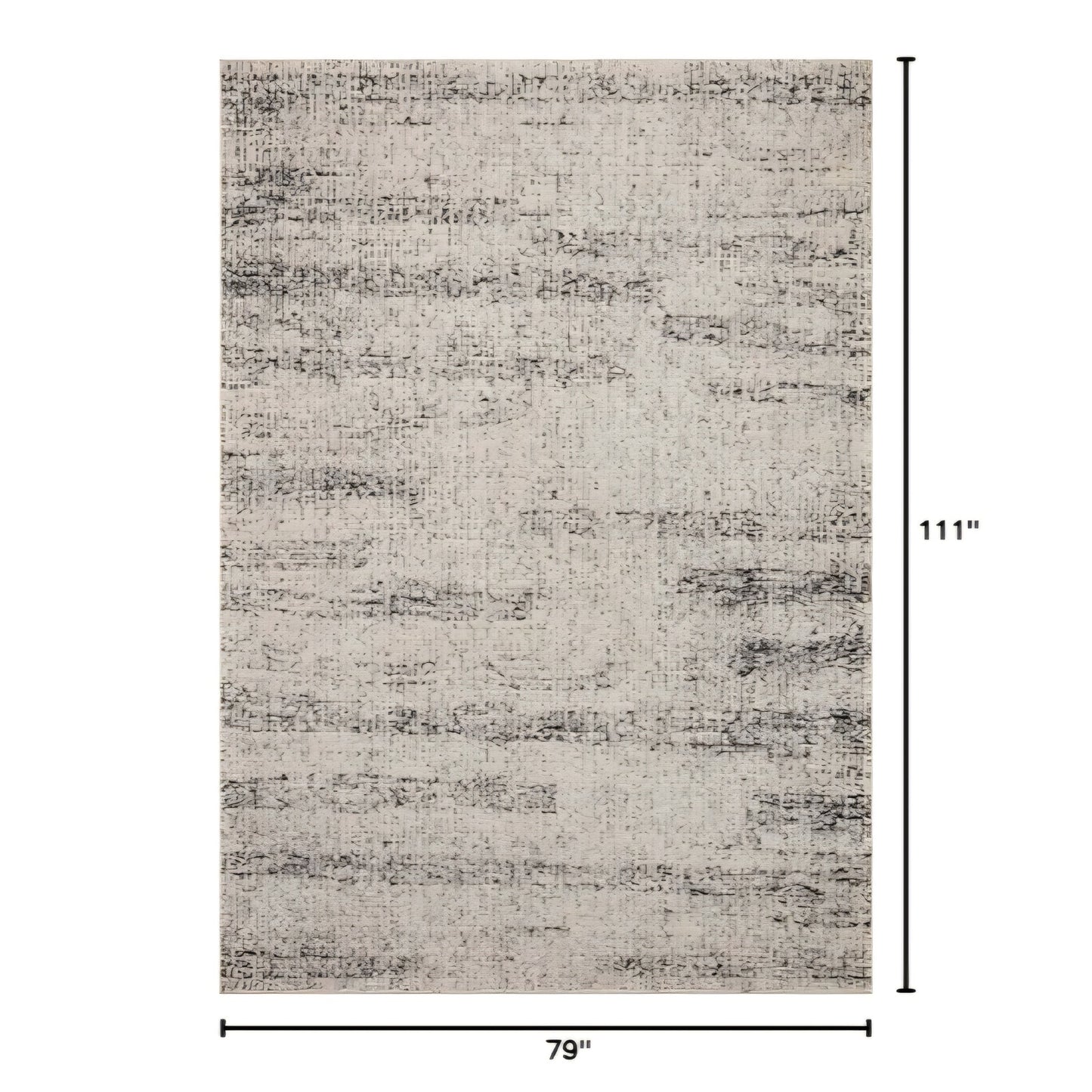 Loloi Darby Collection DAR-02 Oatmeal/Charcoal 6'-7" x 9'-3" Area Rug