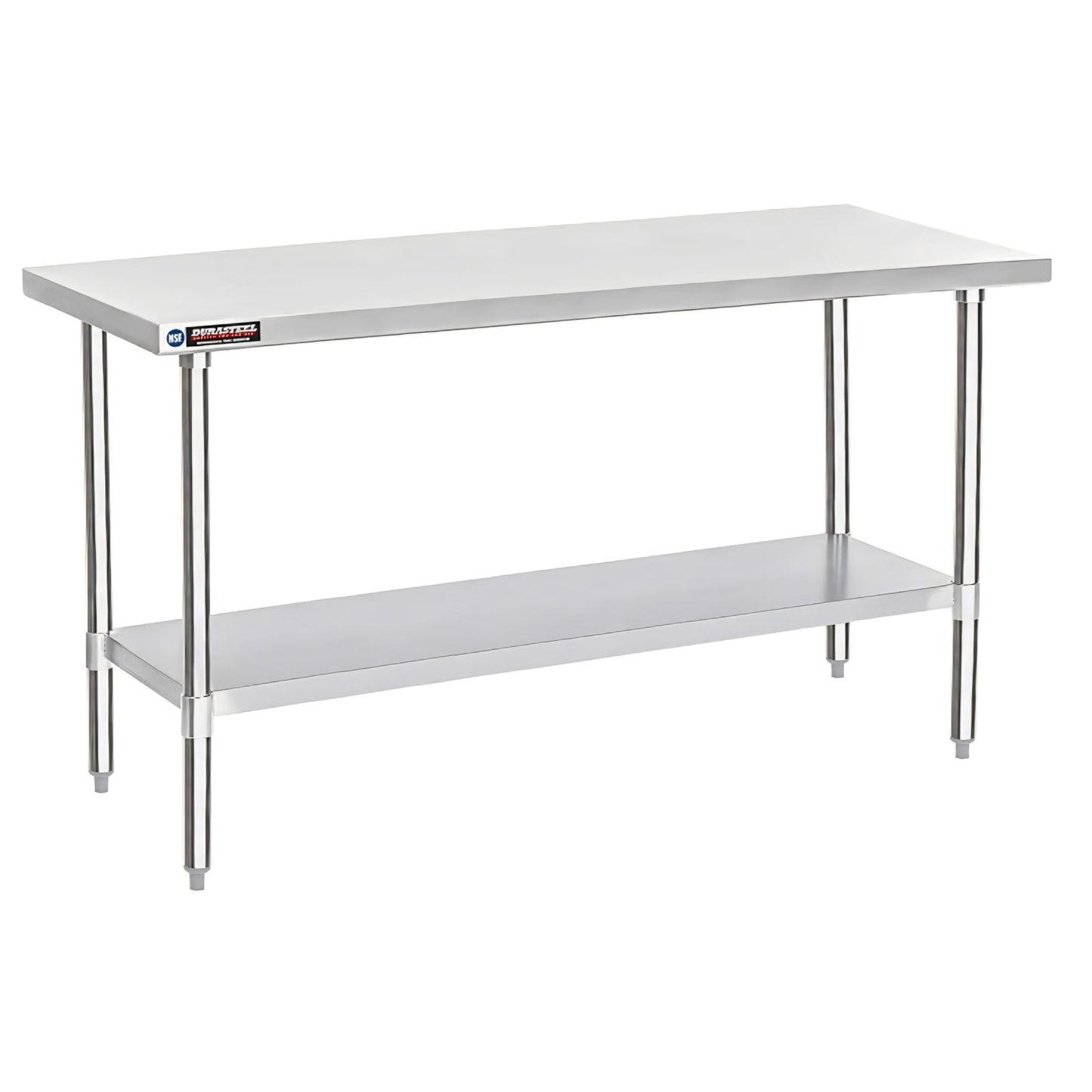 DuraSteel 30x72 Stainless Steel Prep Table - NSF Commercial Kitchen Metal Worktable