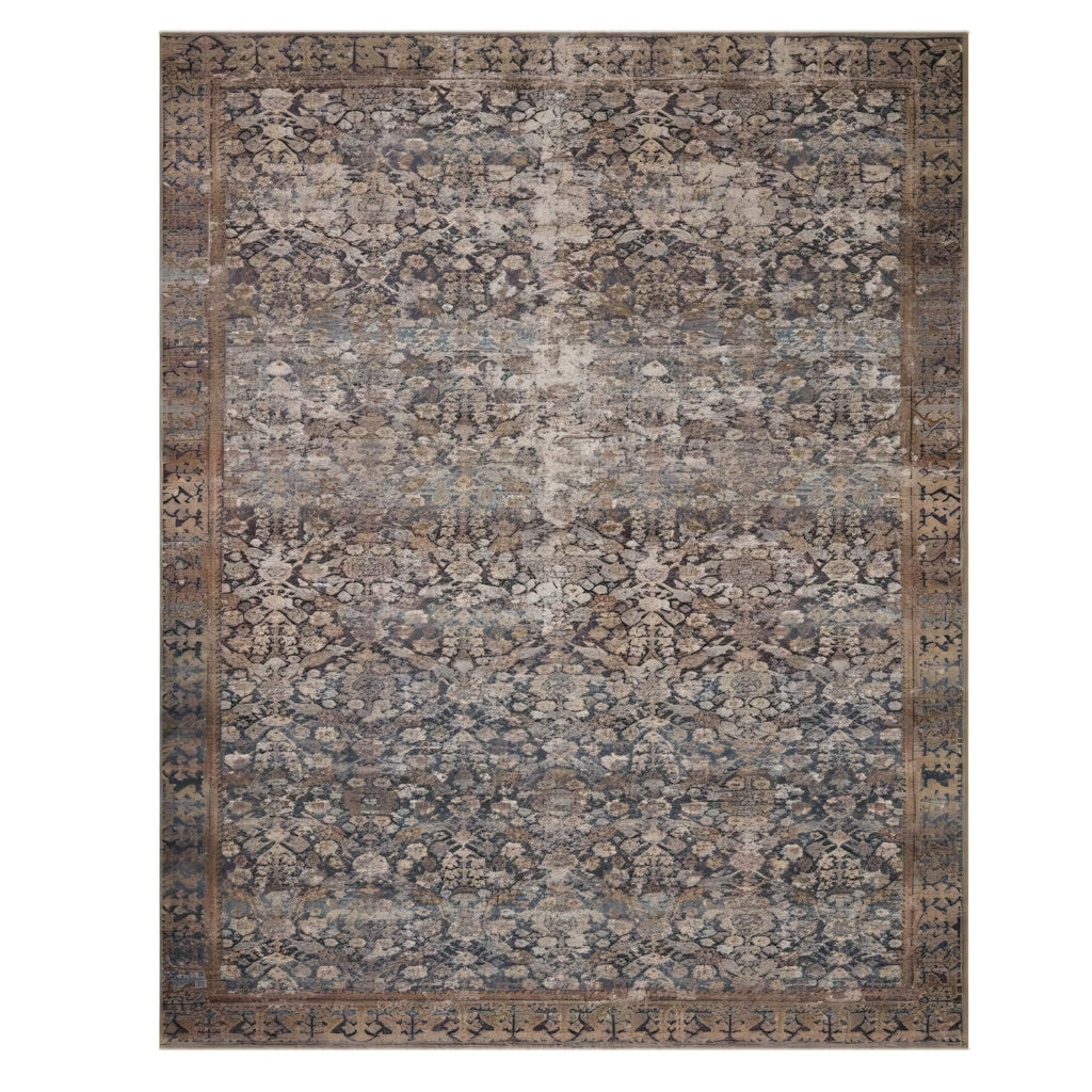 Area Rug Loloi Amber Lewis Georgie Collection GER-05 Denim/Spice 8'-4" x 11'-6", .19" Pile Height