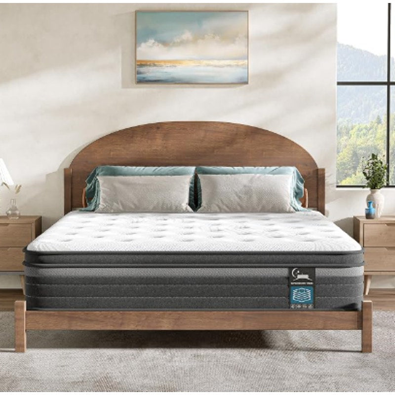 Queen Mattress 12 Inch in a Box, Hybrid Queen Mattress with Memory Foam & Individual Pocket Springs