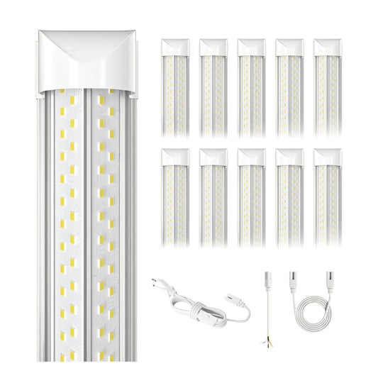 8ft Led Shop Light, Super Bright 100w 5000k 15000lm 8' Led Shop Lights 8ft, Linkable 96" 8 Foot