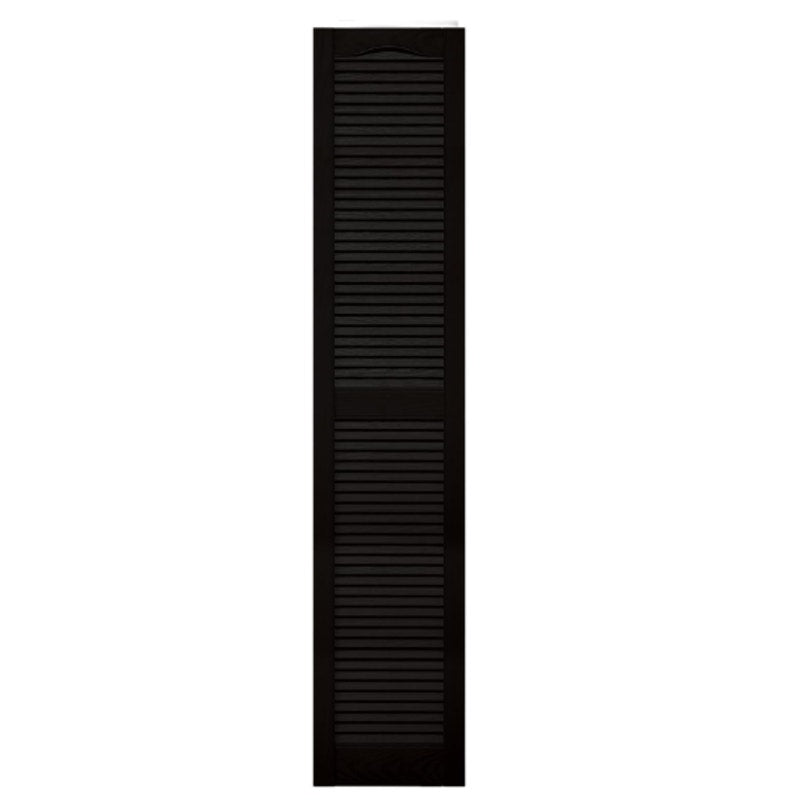 Mid America Open Louver 14.5 Inch Vinyl Shutters (1 Pair) - 14.5 x 72 Black