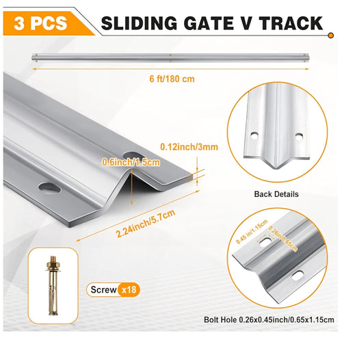 18 FT V-Track Galvanized Inverted V Track for Sliding Gate Rollers