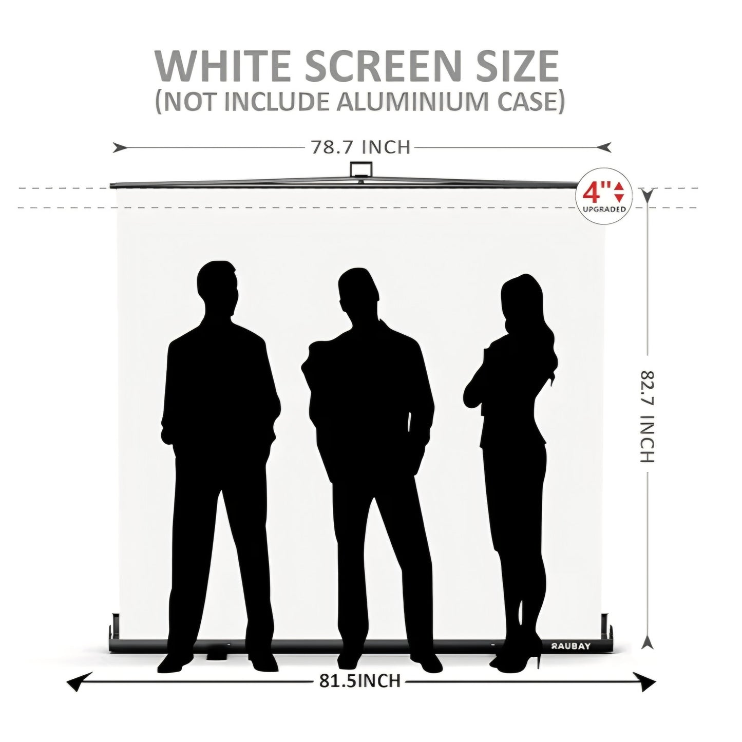 Backdrop Screen Portable Retractable Panel Photo 78.7 x 82.7in Large Collapsible White