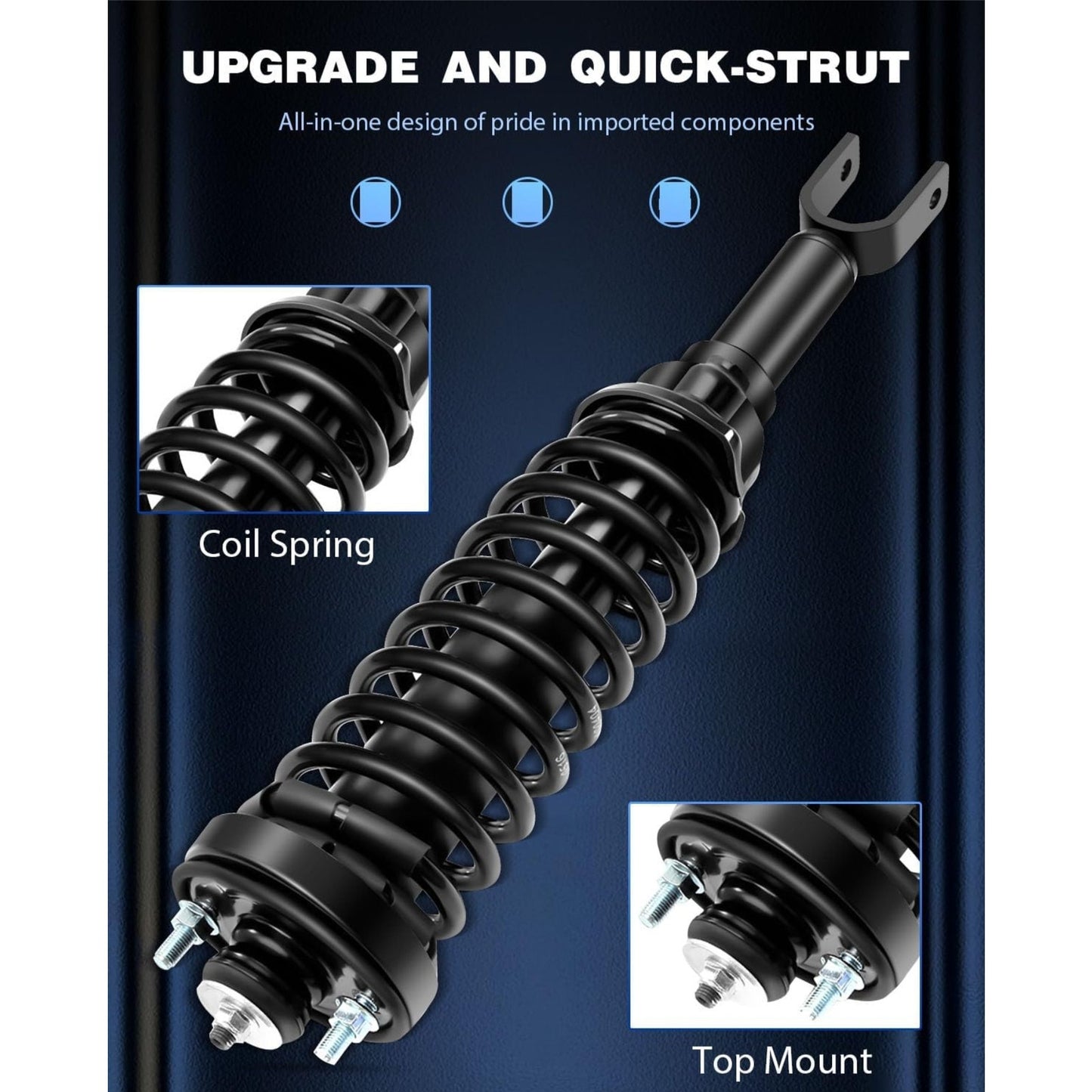 ECCPPComplete Strut Assembly Shock Absorber for Honda Civic1996,1997 1998 1999 2000 (Front and Rear