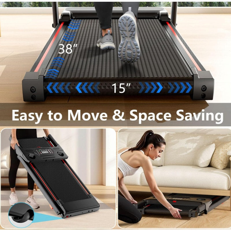Treadmills for Home with Incline Walking Pad Treadmill with Handle Bar 12% manual incline