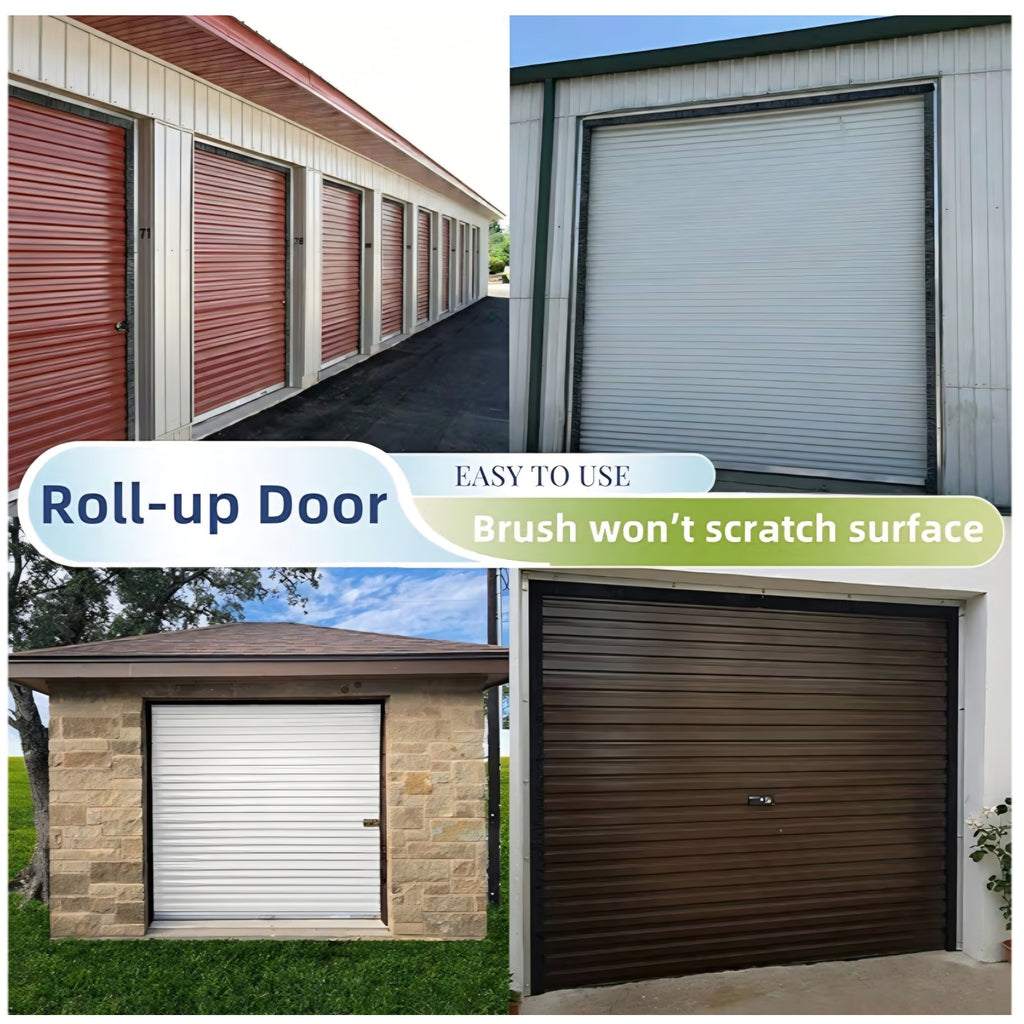 30 FT Garage Door Brush Seal Kit for 10'W X 10'H Doors, 2" High-Density Nylon
