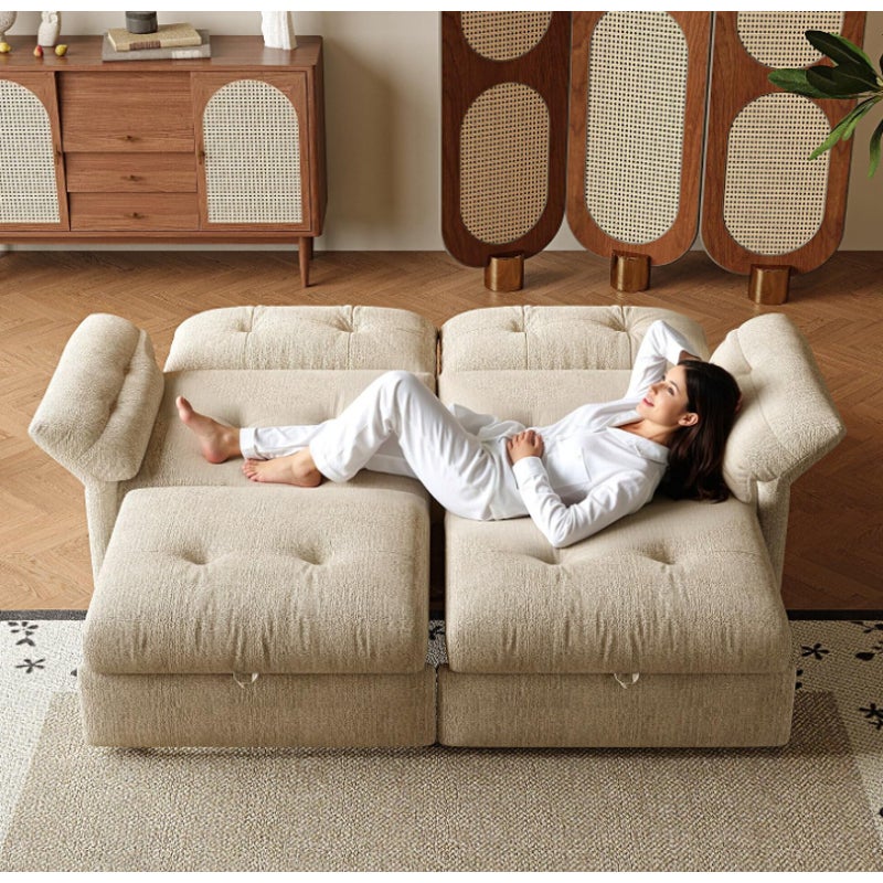 Eafurn 3-in-1 Multifunctional Pull Out Sofa Bed, Tufted Loveseat Couch Bed