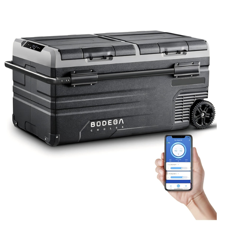 BODEGACOOLER 12 Volt Car Refrigerator, 100 Quart Portable Freezer