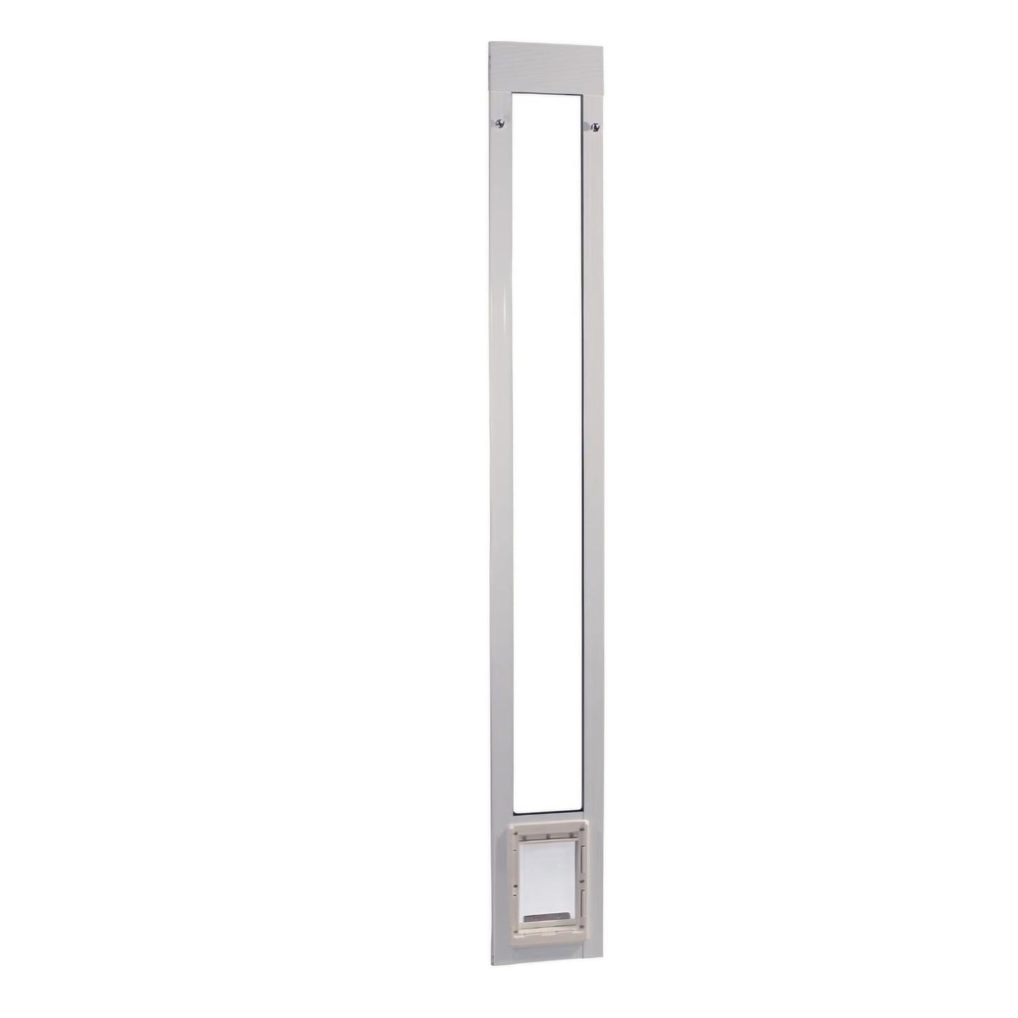 Small Pet Patio Door, 5" x 7" Flap Size Adjustable Height 77-5/8" to 80-3/8", White