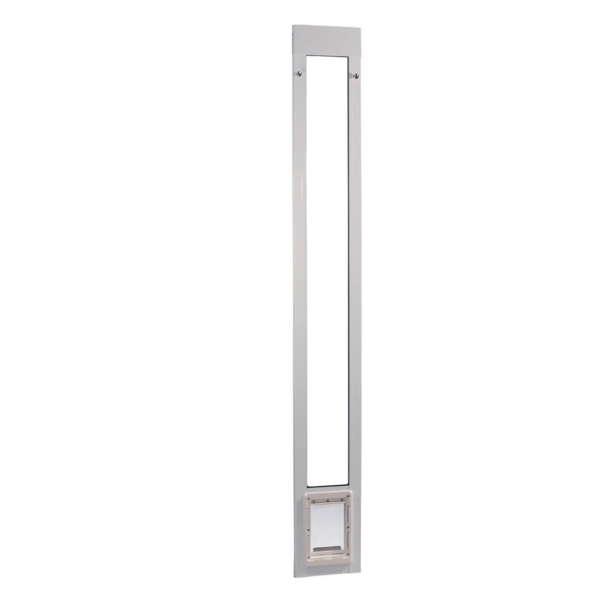 Small Pet Patio Door, 5" x 7" Flap Size Adjustable Height 77-5/8" to 80-3/8", White