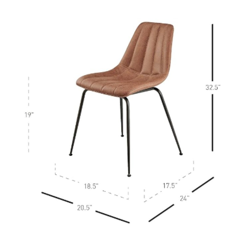 npd furniture and more Robert Faux Leather Dining Side Chair, (Set of 4)