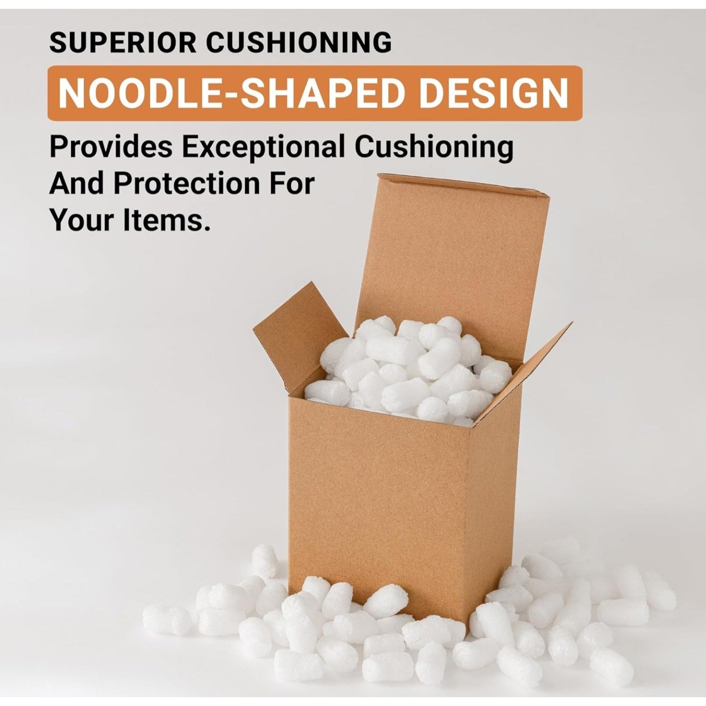 BOX USA White Styrofoam Packing Peanuts (7 Cubic Feet) | Bulk Loose Fill Packing PeanutsForShipping