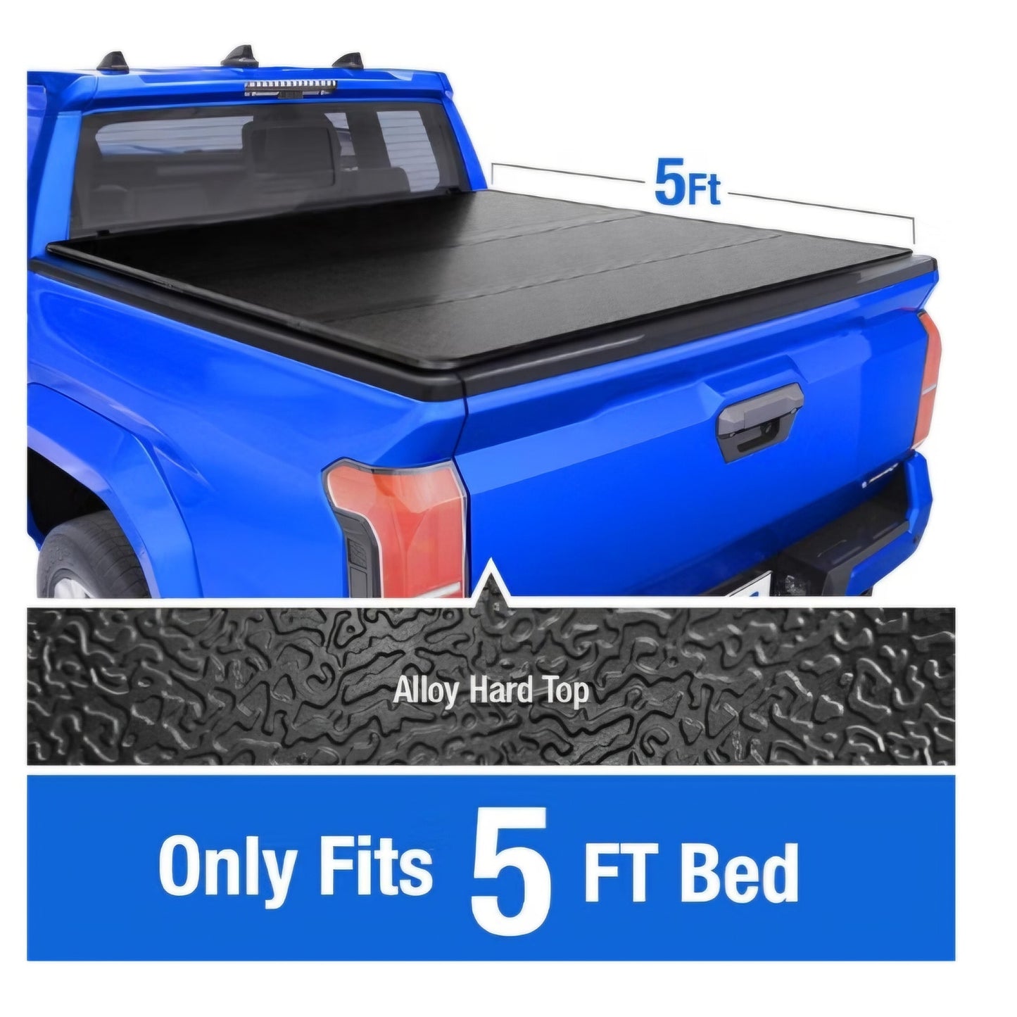 Tyger Auto T5 Tri-Fold Alloy Hardtop Truck Bed Tonneau Cover Compatible with2024 2026 Toyota Tacoma