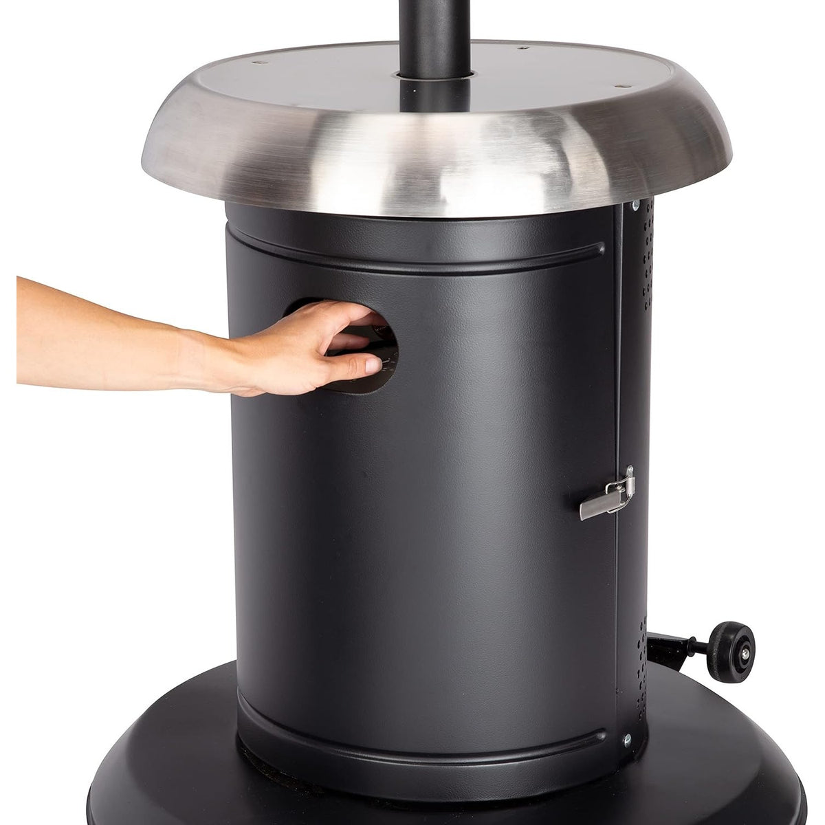 Cuisinart Perfect Position Propane Patio Heater with Hidden Tank and Drink Table, Swivel Arm