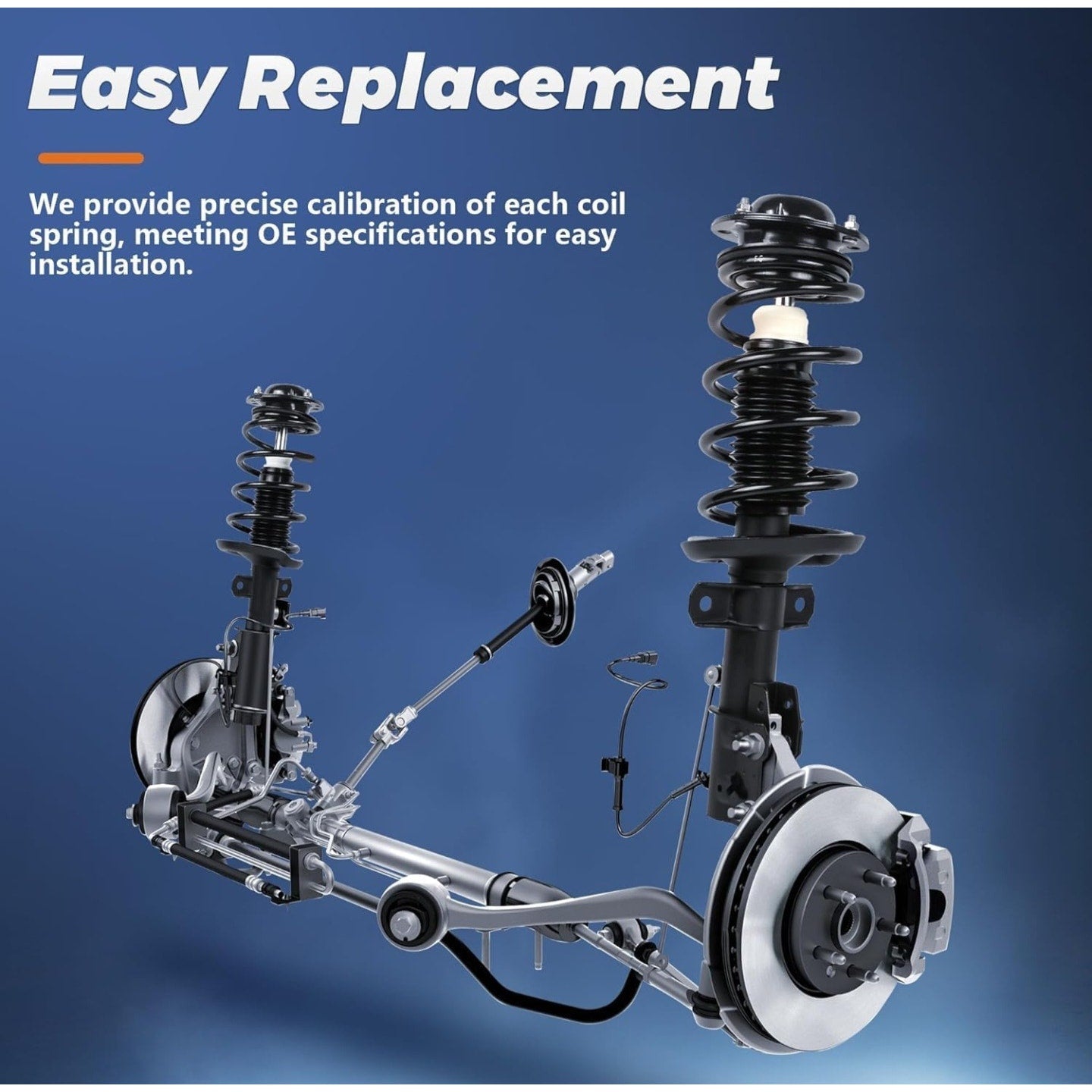 172368 172401 Front and Rear Struts Complete Assembly Shocks Absorbers Compatible for 2007-2016 Jeep Compass Patriot/Compatible for 2007-2012 Dodge Caliber (set of 4)
