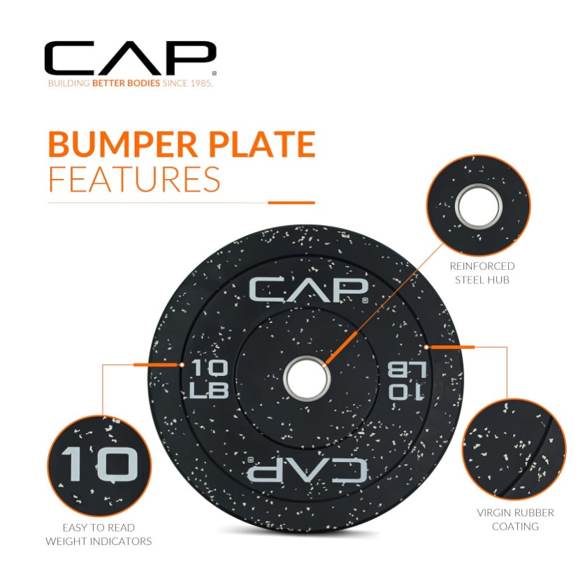 10 LB CAP Barbell Rubber Olympic Bumper Plate