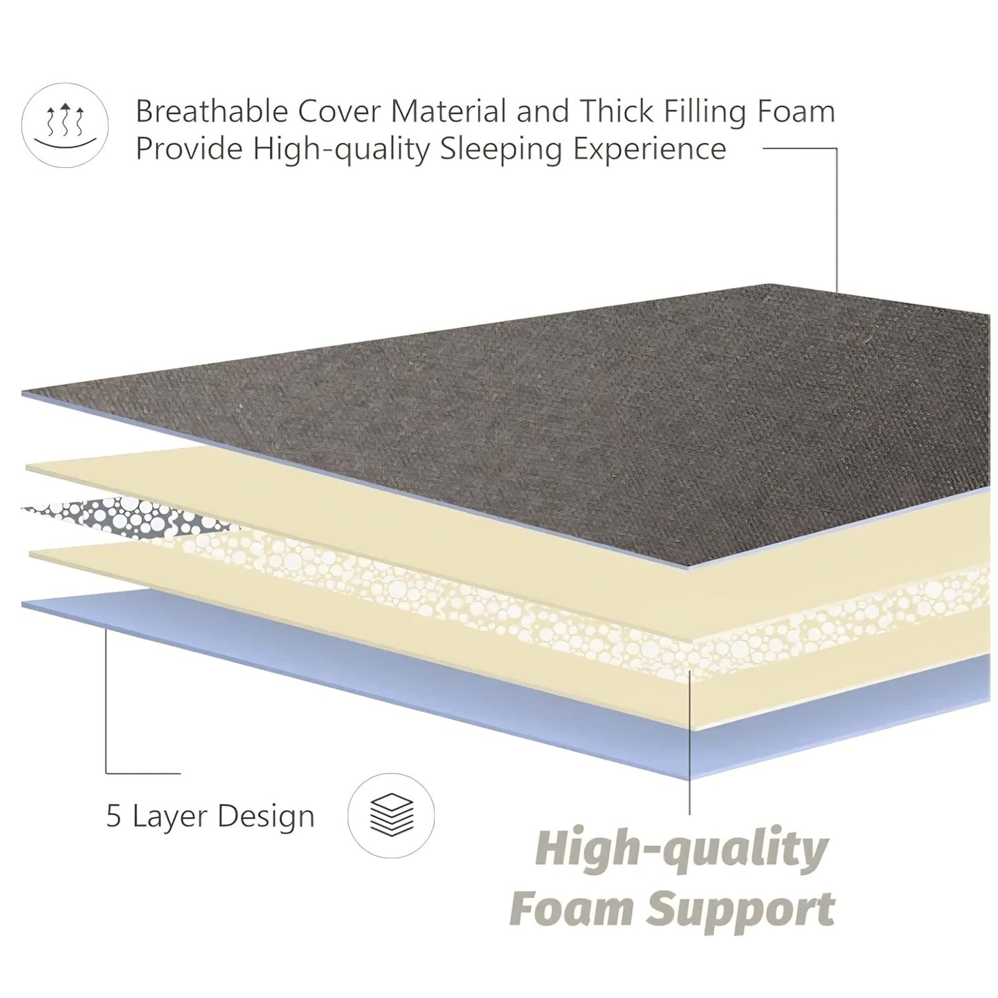 Floor Mattress Futon Mattress, Queen  4" Thicken Tatami Mat Sleeping Pad Foldable Roll Up