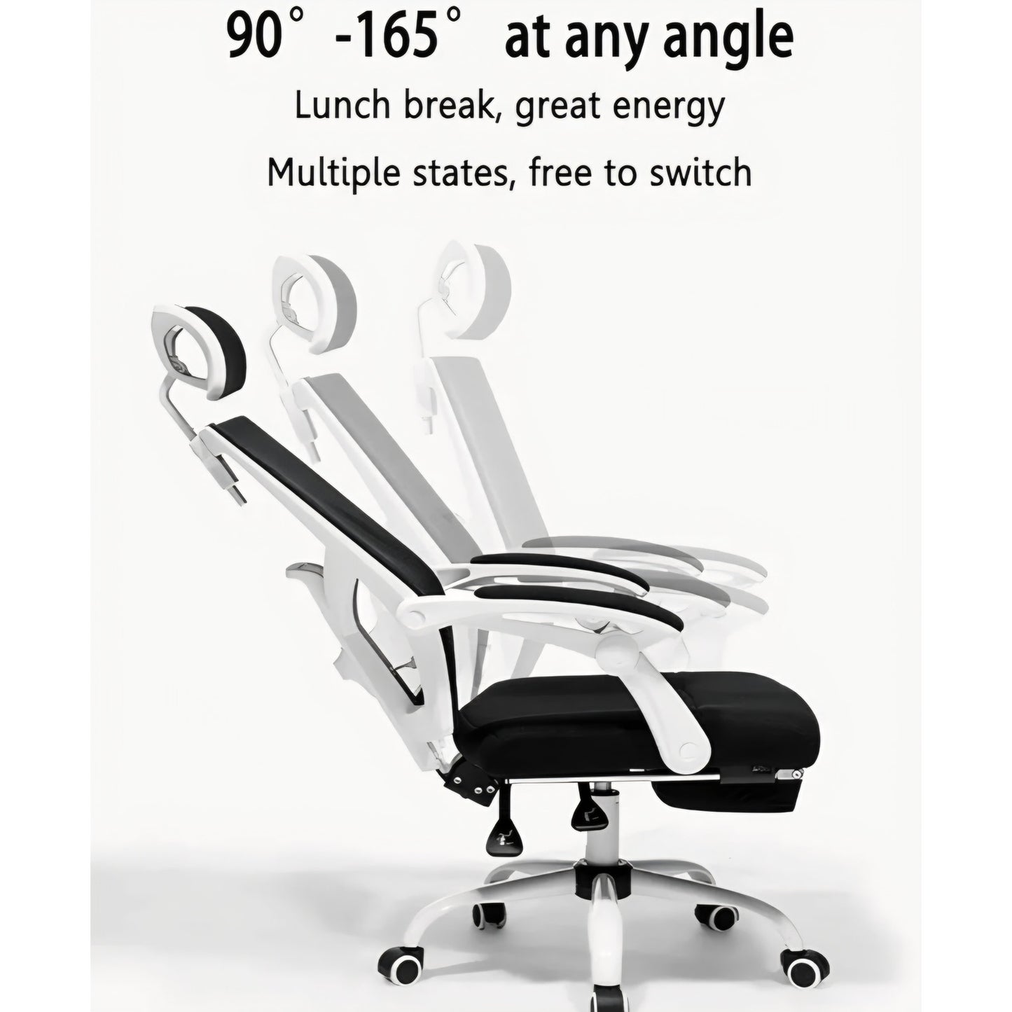 Desk Chairs Executive Office Chair Adjustable headrest and Lumbar Support Swivel Computer Chair