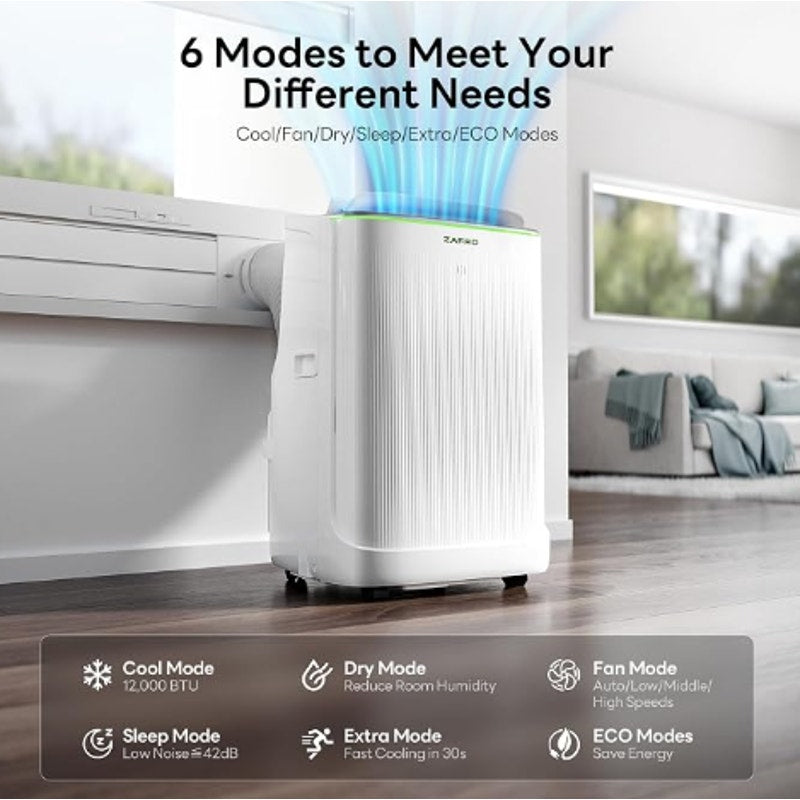 ZAFRO Smart Inverter Portable Air Conditioners, 12000 BTU (8000 BTU SACC)