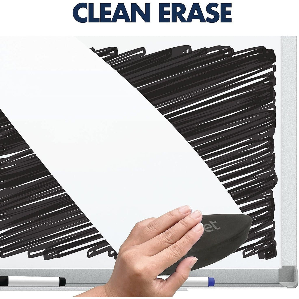 Quartet Dry Erase Magnetic White Board 96"W x 48"H, Porcelain Whiteboard, Silver Al. Frame (PPA408)