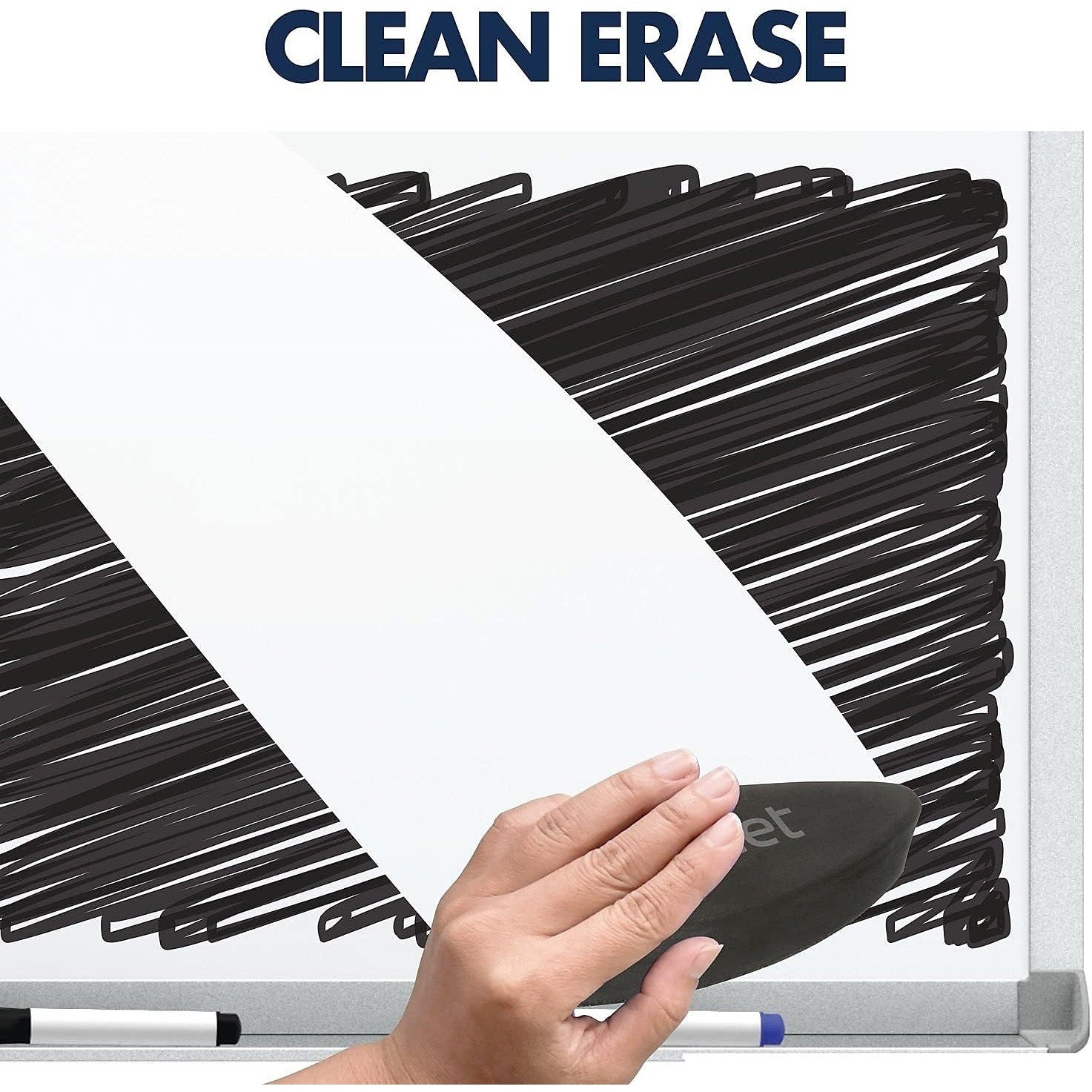 Quartet Dry Erase Magnetic White Board 96"W x 48"H, Porcelain Whiteboard, Silver Al. Frame (PPA408)